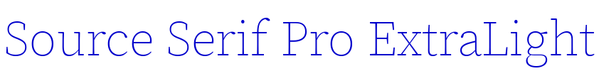 Source Serif Pro ExtraLight font